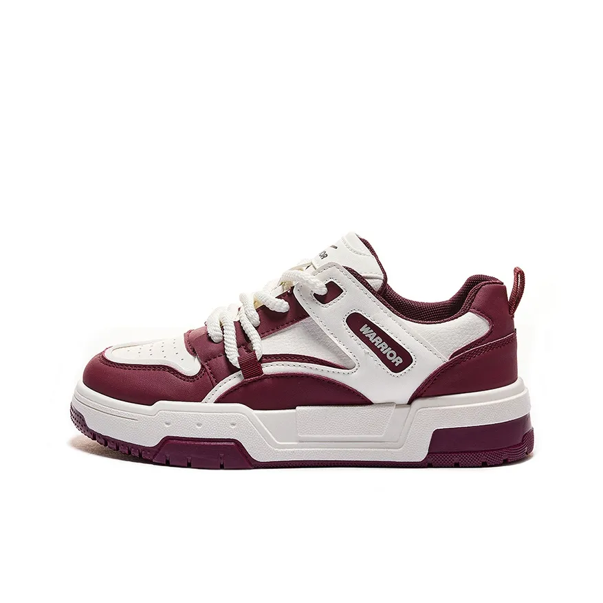 Warrior Balance Lightweight Breathable Low Top Skateboard Shoes Women's Burgundy