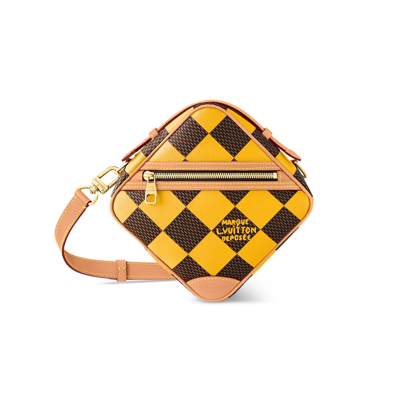 LOUIS VUITTON Chess Messenger Bag Damier Pop Jaune Mat