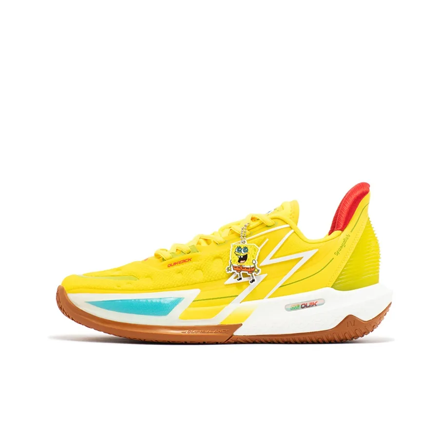 361° BIG3 4.0 Quick Pro Basketball Shoes Men's Low Top Acid Yellow/Warm Brown