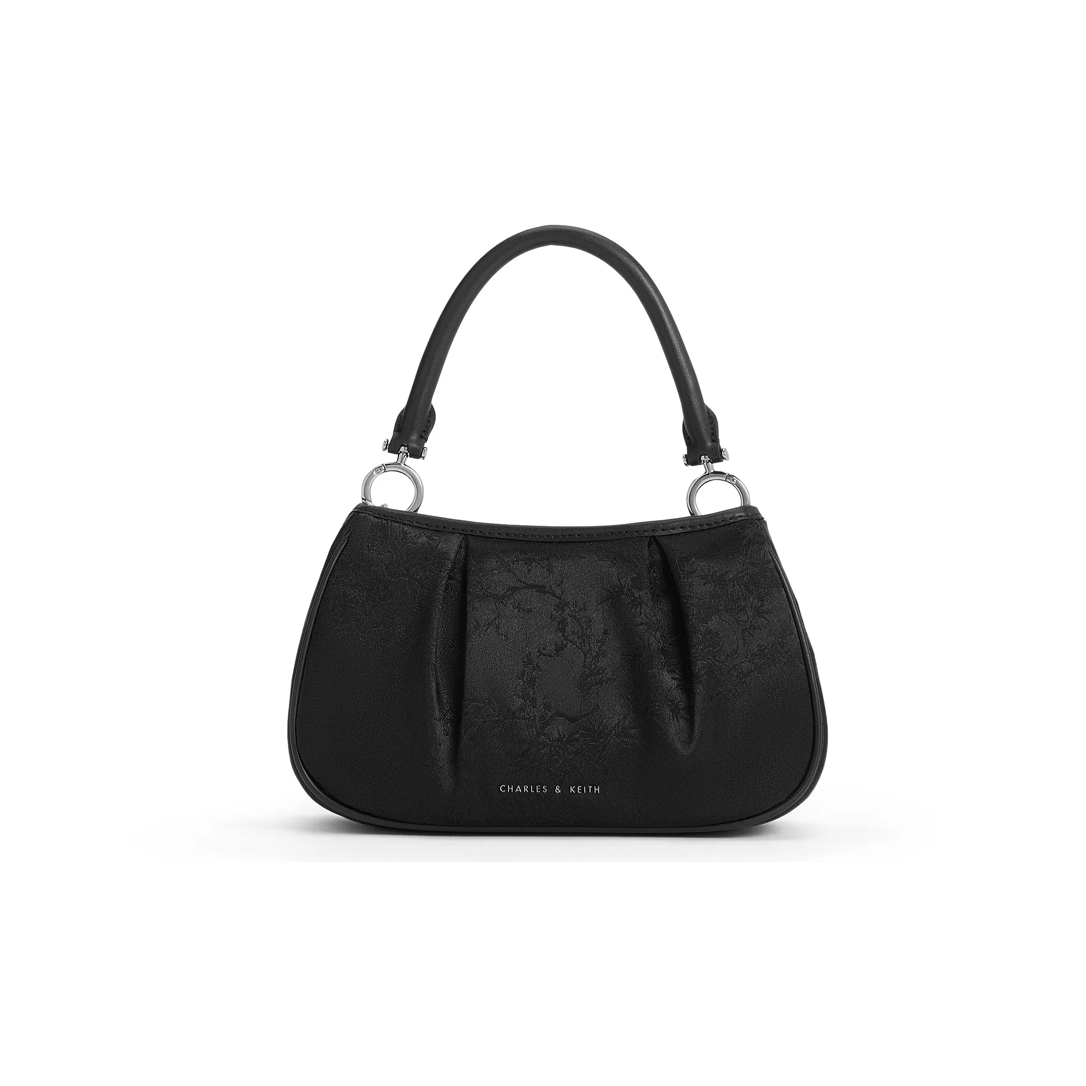 CHARLES KEITH Сатиновая ткань молния сумка через плечо сумка на плечо маленькая женская черная розовая