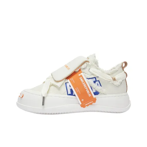 SMILEREPUBLIC Laugh Series Кеды Low Top Оранжево-красные Унисекс