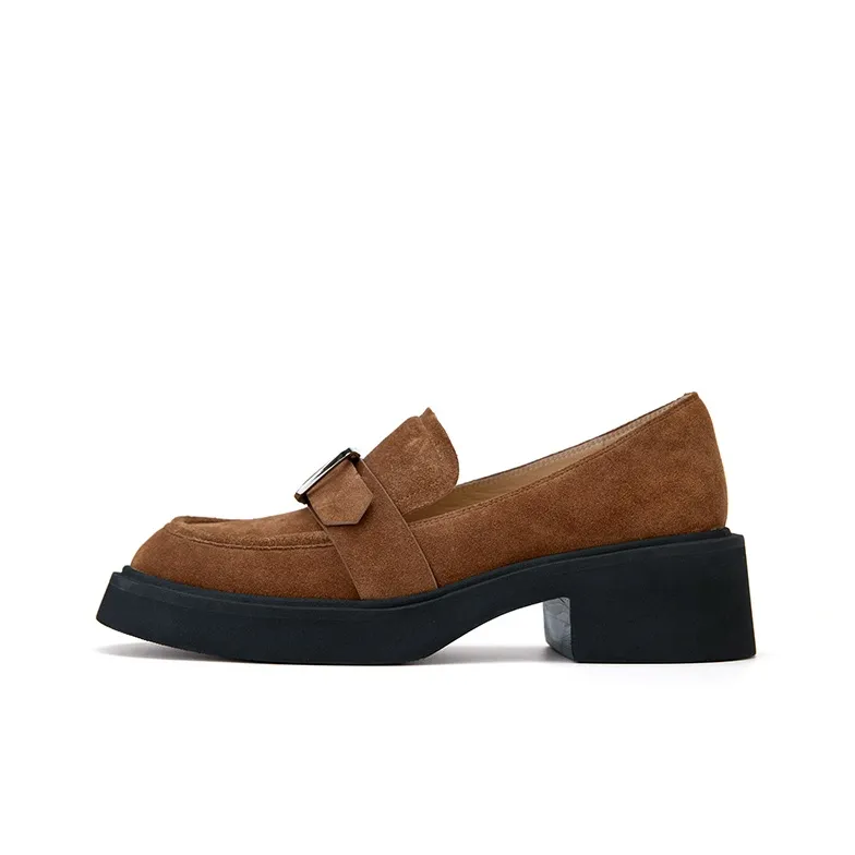 Marie Claire Loafers 5cm Women's Lava Born Chocolate Brown