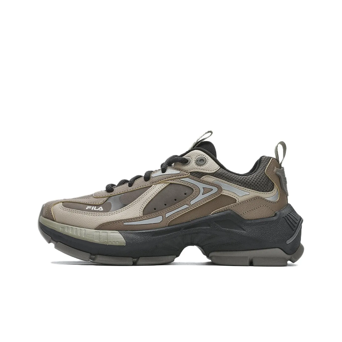 FILA CICLONE Low Top Chunky Sneakers Men's Eagle Brown/Mountain Gray