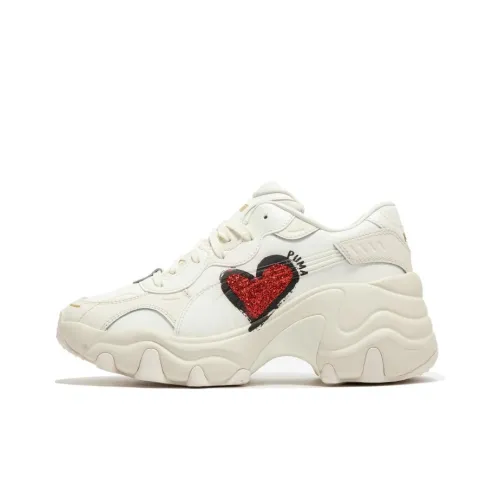 PUMA Pulsar Wedge Толстоподошвенные кроссовки Низкие Бежево-красные Женские