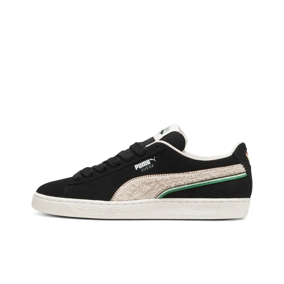 PUMA Suede FOR THE FANBASE Low Top Скейтборд Кроссовки Унисекс Черный Бежевый