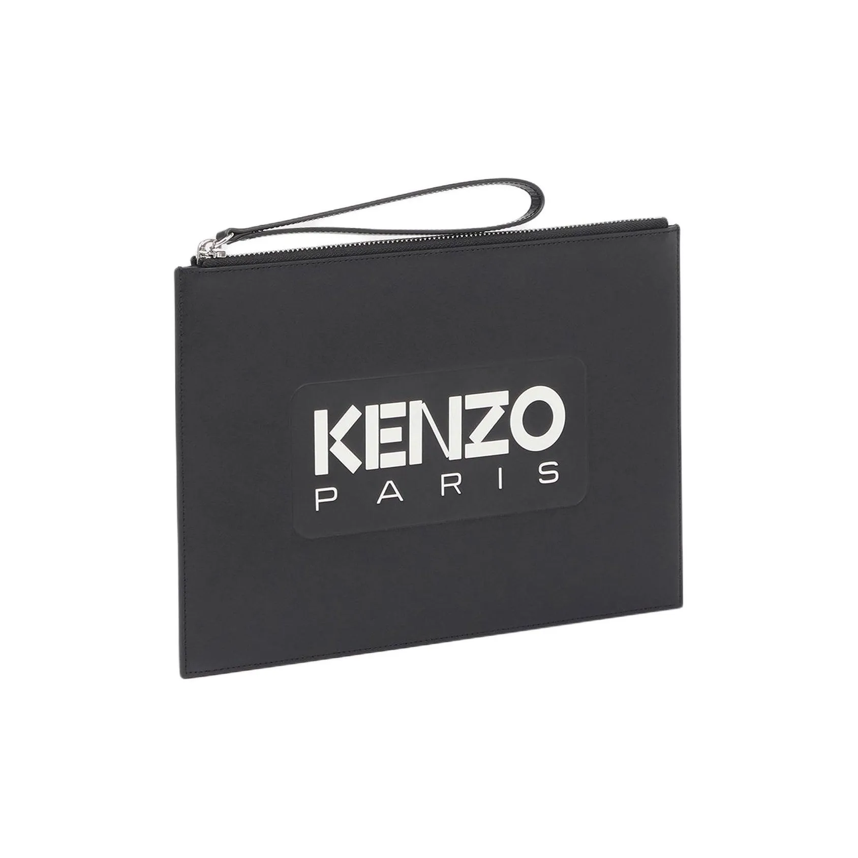 KENZO Клатч из коровьей кожи большой унисекс черный