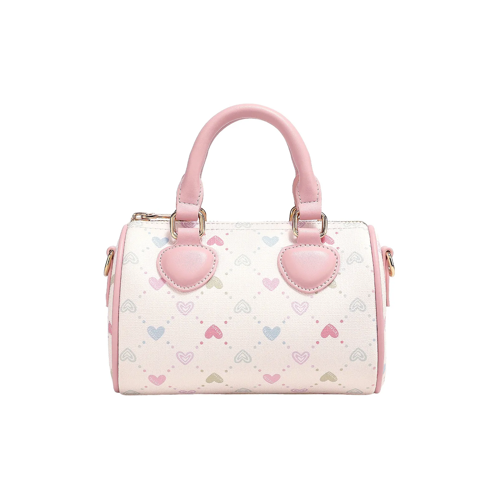 AILUXI Artificial Leather Heart Bag, Portable Crossbody Small Bag, Boston Bag Regular Women's Iridescent White