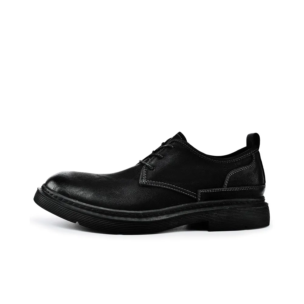 Laoks Men's Casual Shoes Men's Low Top Black/Brown