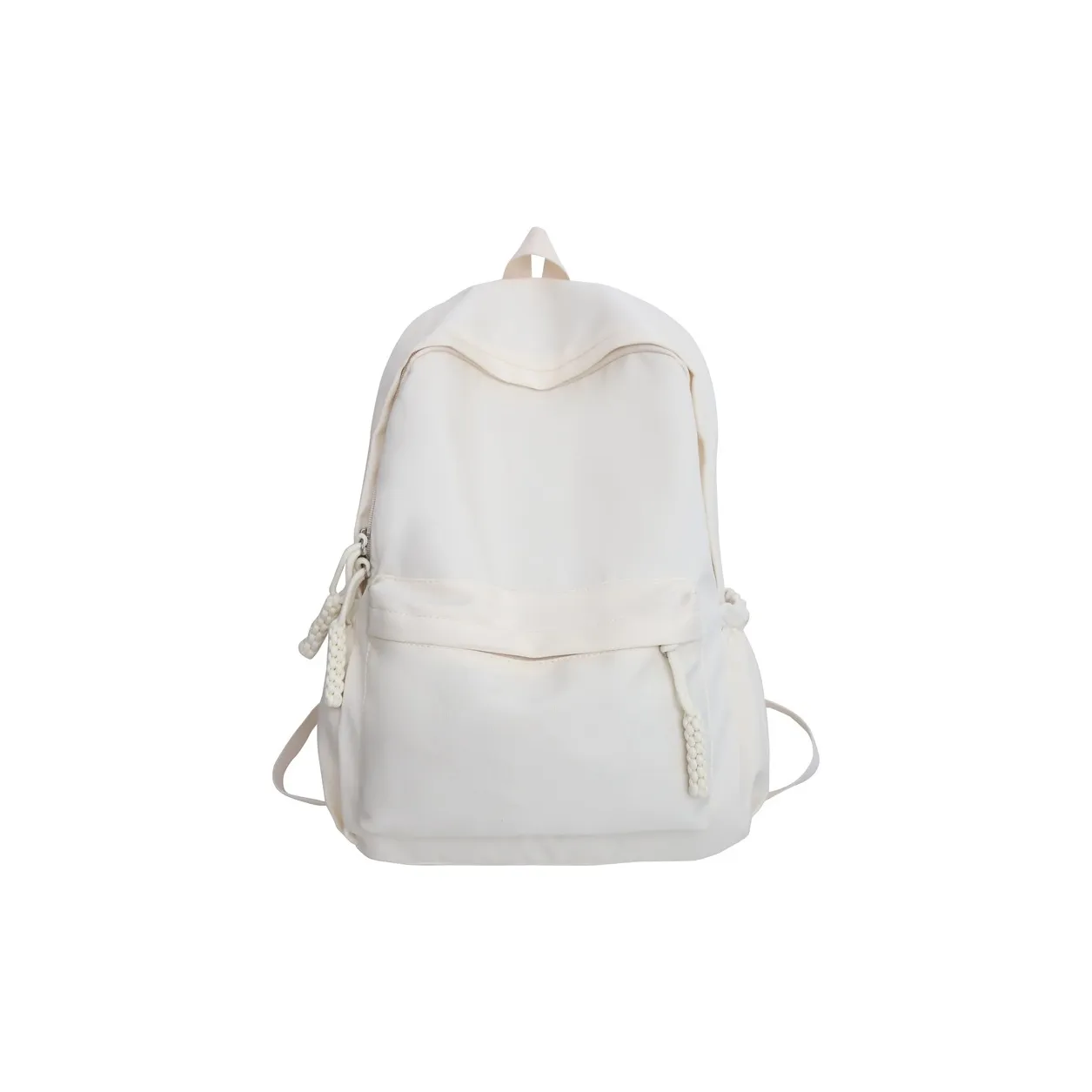 Techson Nylon Backpack Medium Size Unisex Black White Red