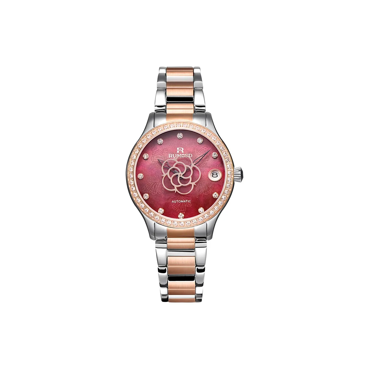 RUNOSD Механический Movement Женские часы 35мм*35мм*11мм Красный