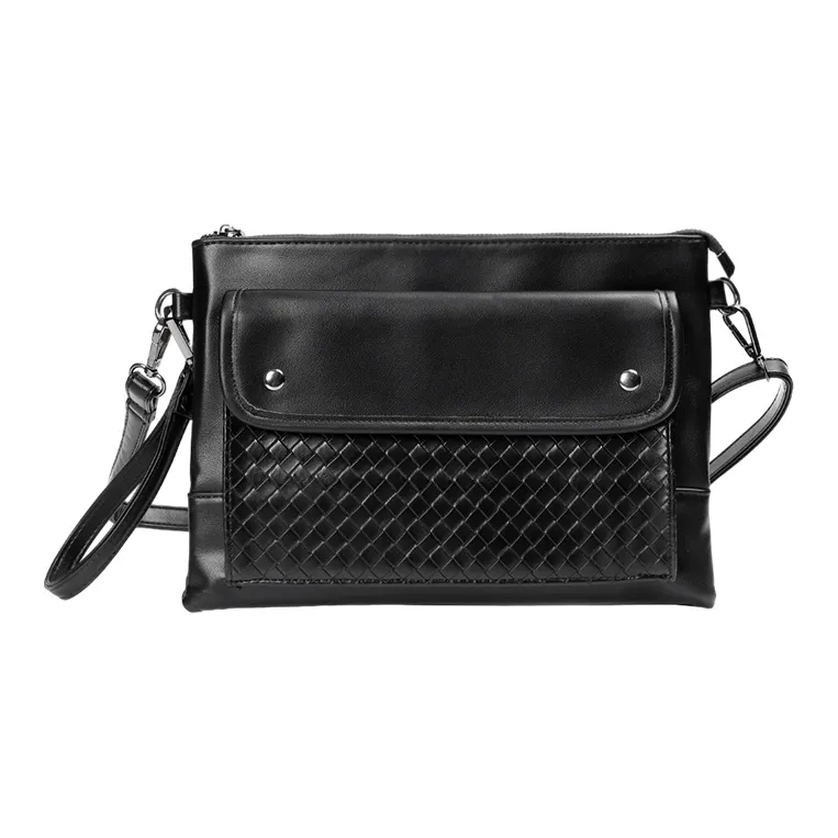 ALNI BITTON Дизайн Driven Эксклюзивная Путешественническая Сумка через плечо Мужская Тканевая Вязаная Черная