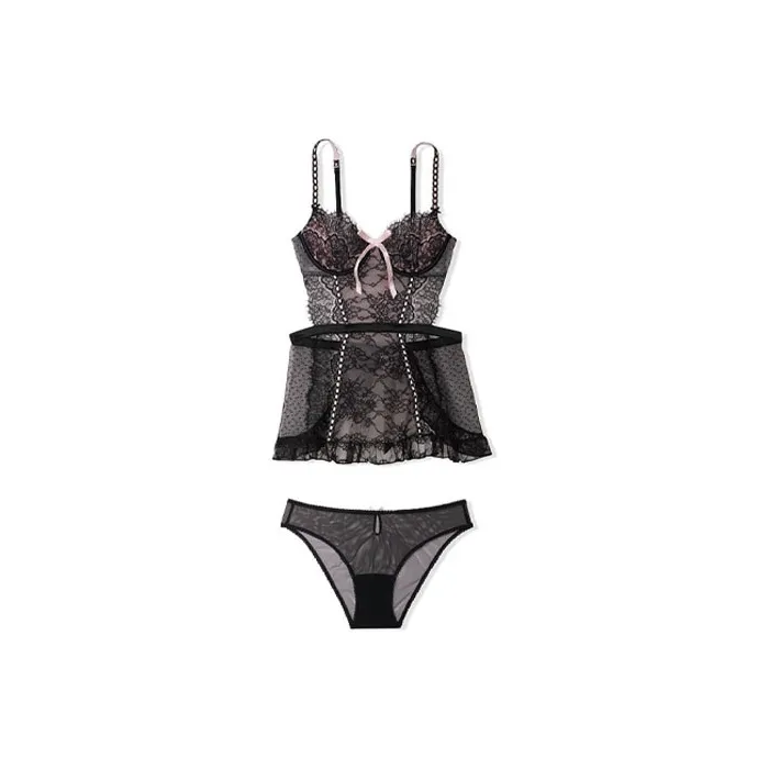 VICTORIA'S SECRET Pajama Set Women's Black
