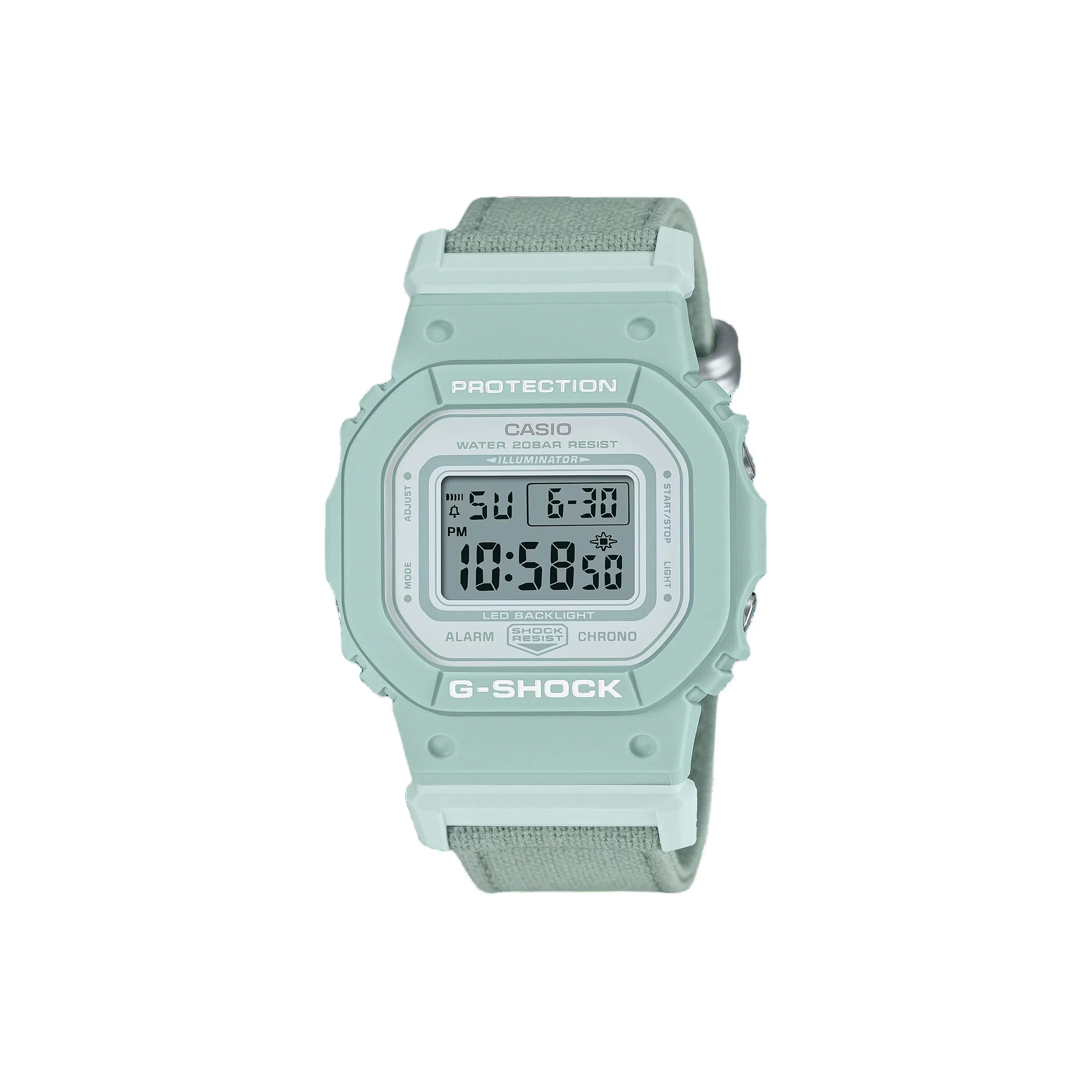 CASIO Кварцевый механизм 100% хлопок ремешок часы 45,7*40,5*11,9 мм женские серый циферблат