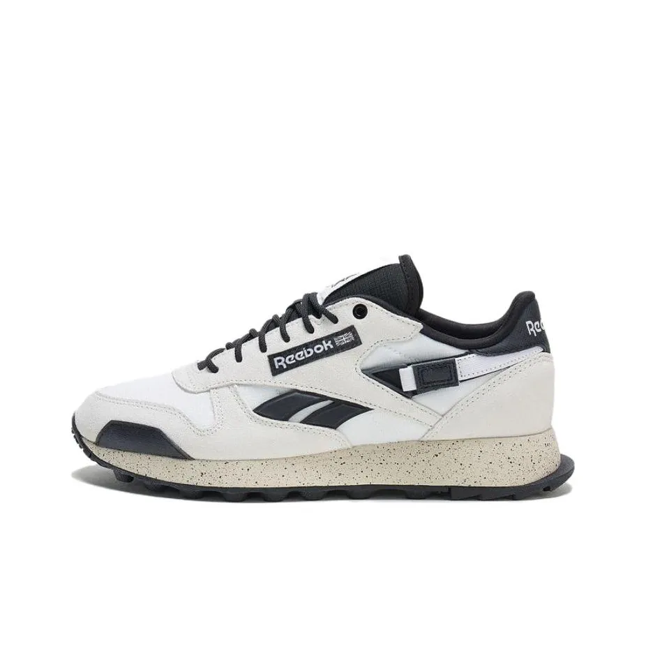 Reebok совместный Classic Leather Поддержка Баланс Низкие Кроссовки для Трейлов Бег Повседневные Кроссовки Унисекс Черный Белый