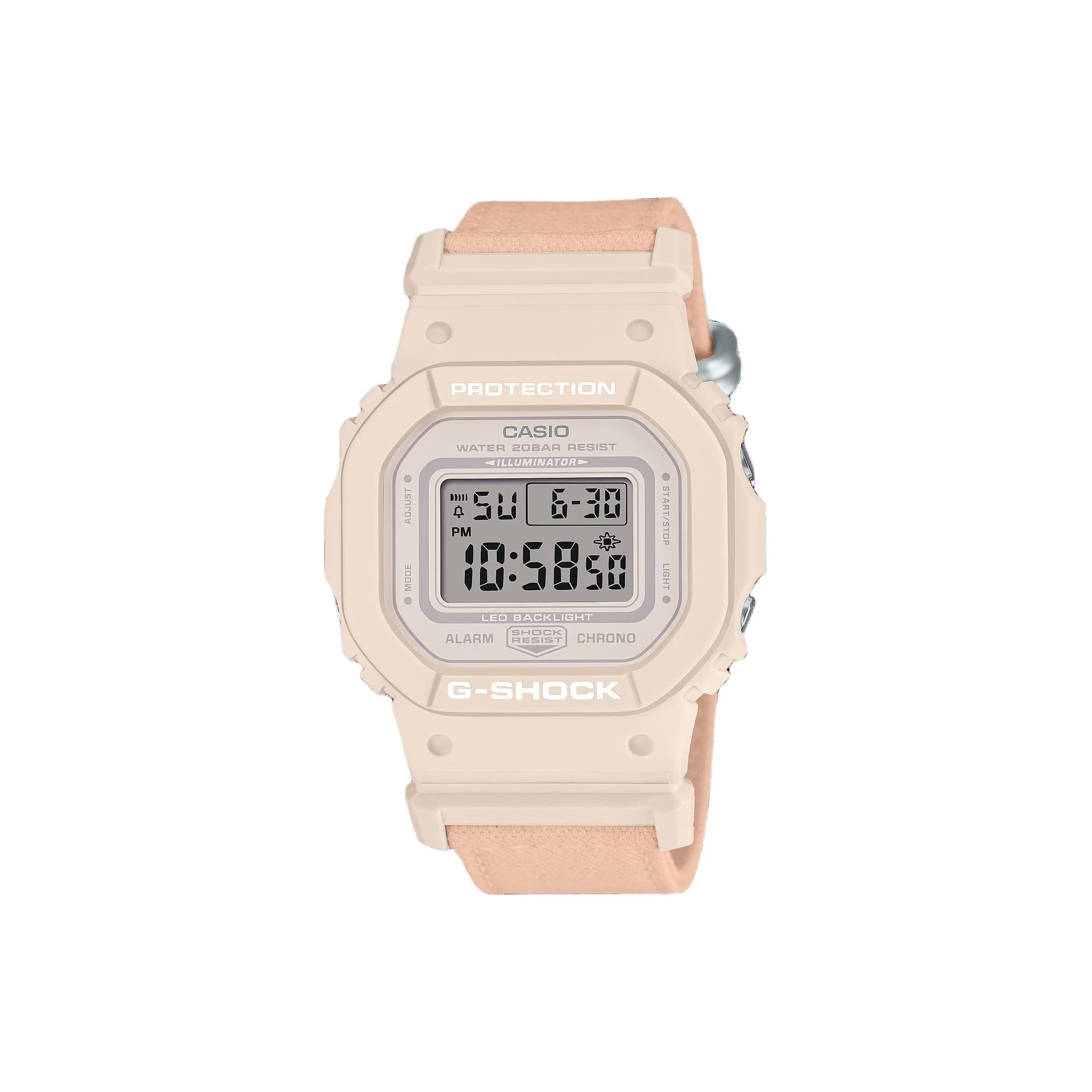 CASIO Кварцевый механизм 100% хлопок ремешок часы женский серый циферблат