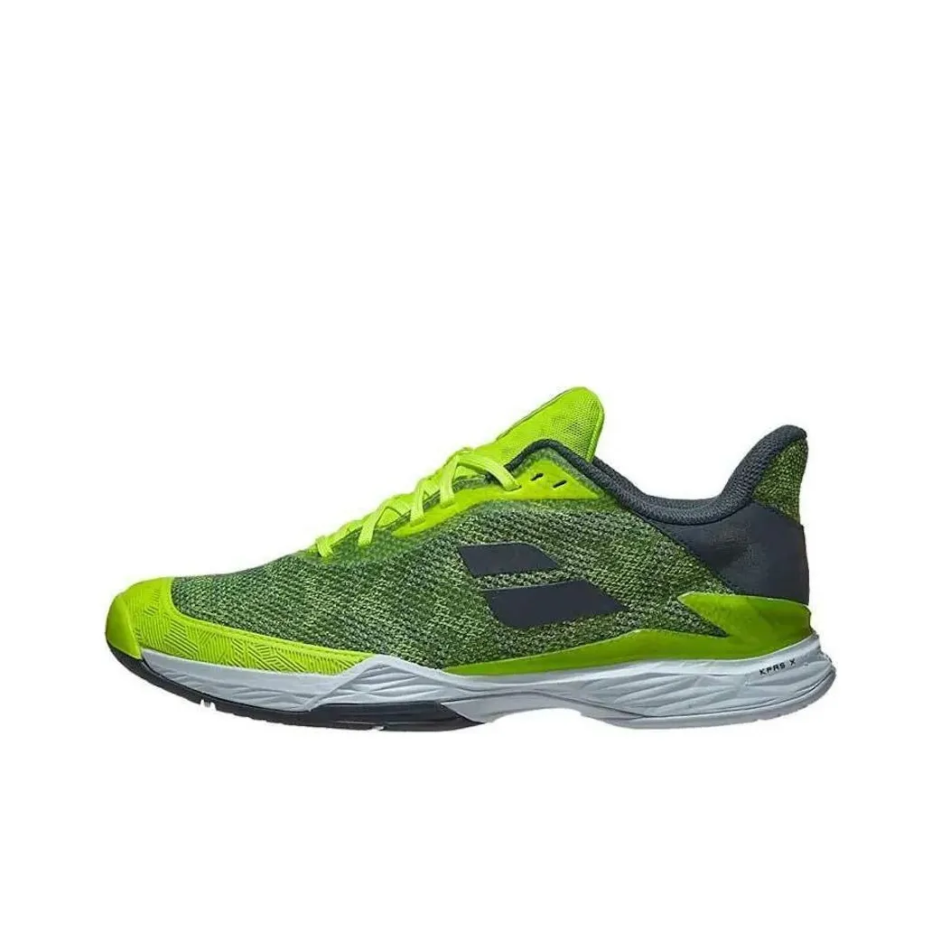 Babolat Anti Slip Wear Resistant Low Top Tennis Shoes Men's Neon Yellow
