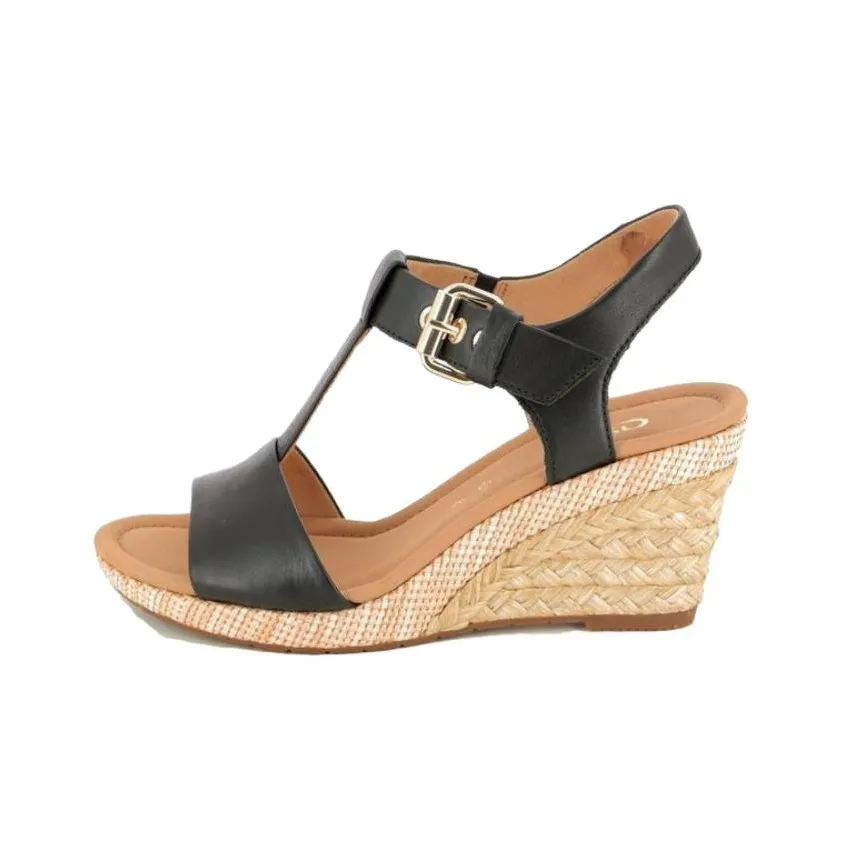 Gabor Strap Sandals slip 7.5cm Women's Black