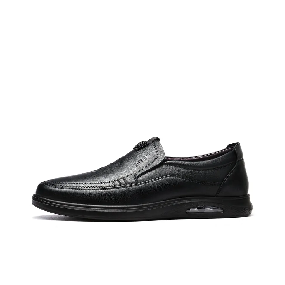 Strongman Men's Slip on Shoes With Soft Leather And Soft Sole Cushion Casual Shoes
