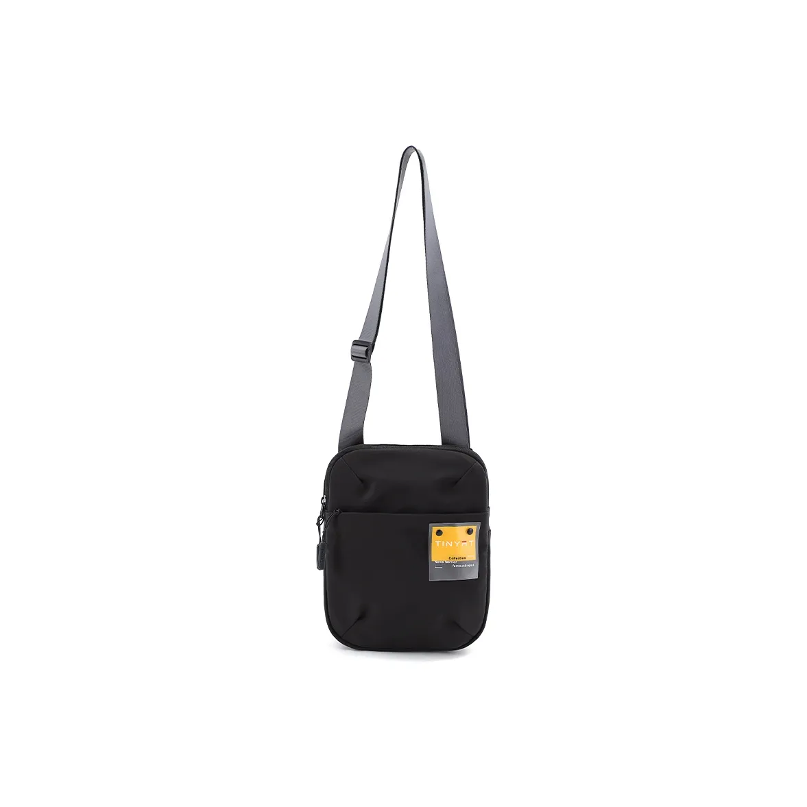 TINYAT Polyester Nylon Shoulder Bag Crossbody Bag Small Size Unisex Black/Orange