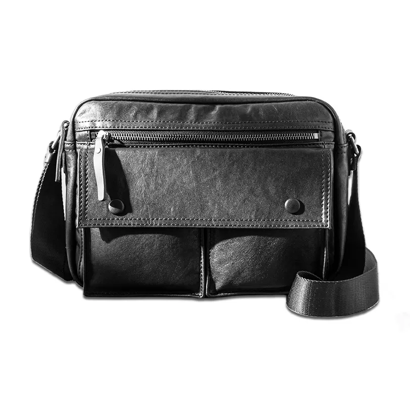 HOUBU Первый слой Растительное дубление Корова Настоящая кожа Сумка через плечо Курьерская сумка Стандартная Унисекс