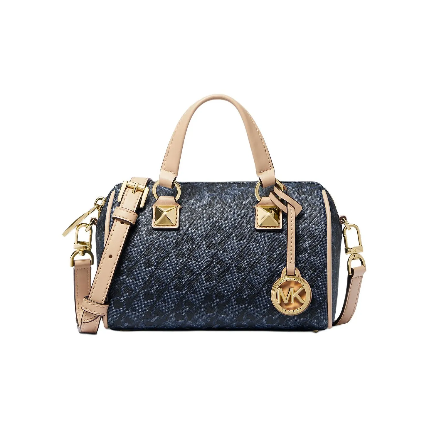 MICHAEL KORS Grayson Искусственная кожа Бостон Сумка Сумка Сумка через плечо Сумка через плечо Маленькая Женская Темно-синяя