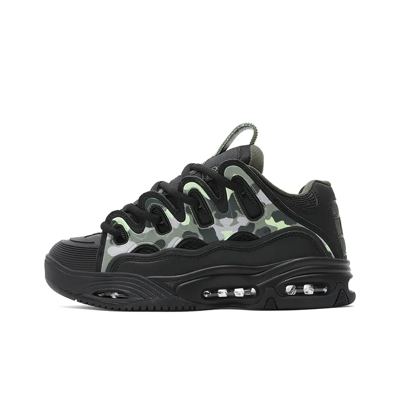 OSIRIS D3 Coverage Slip Resistant Cushioning Wear Resistant Height Increasing Low Top Skateboard Shoes Unisex Black