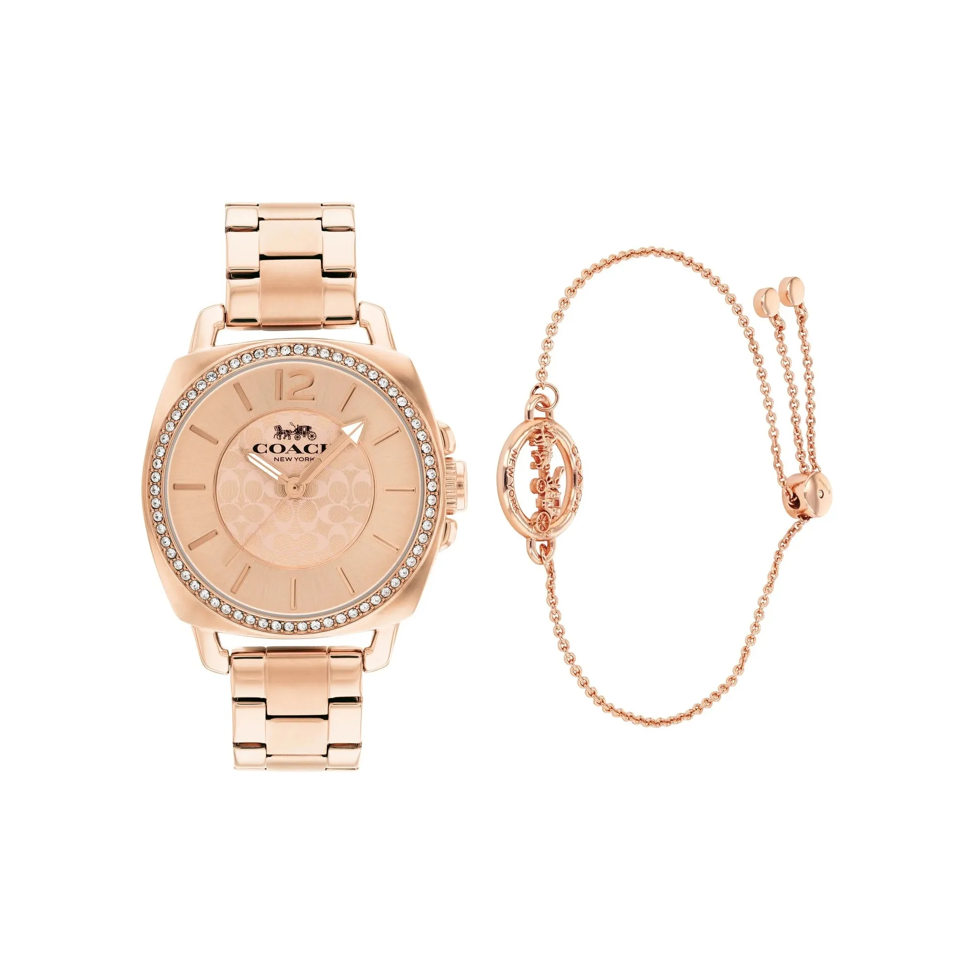 COACH Женские часы Кварцевый механизм корпус из нержавеющей стали ремешок 34 мм золотистый циферблат