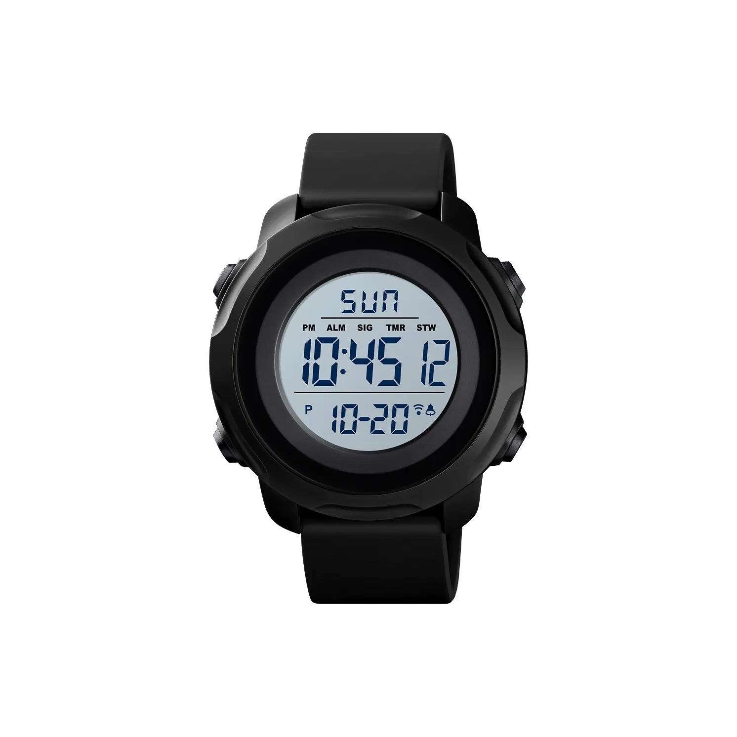 SKMEI Электронный механизм силиконовый ремешок мужские часы белый циферблат