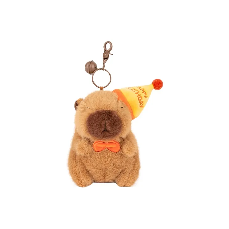 Любовь Стиль Майярд Капибара Шляпа к Дню рождения Рюкзак Гамбургер Кукла Плюшевая Подвеска 12 см Рекомендуемый рост