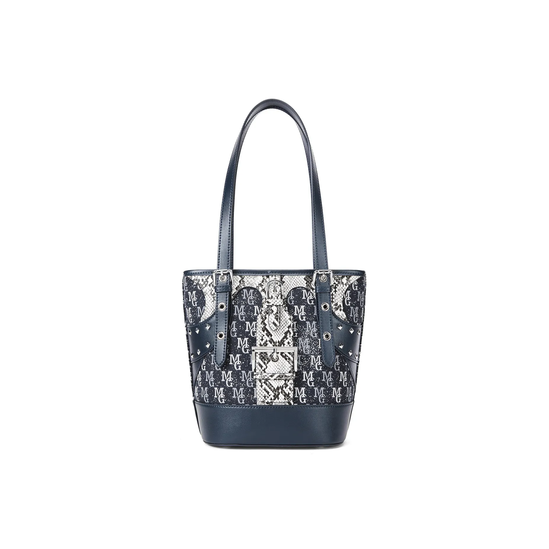 MELLO GOGO Fabric Starry White Fox Bucket Bag, Shopping Bag, Shoulder Bag Regular Women's Midnight Black