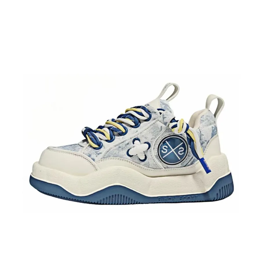 SIMON SCOTT SS Casual Shoes Unisex Low Top Blue/Yellow/Black/Pink