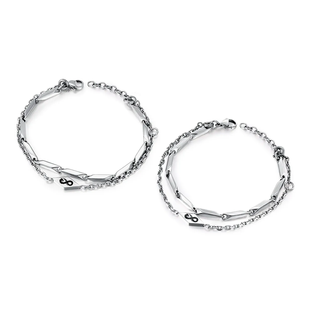 CIROCCO Титановый стальной браслет унисекс Удача