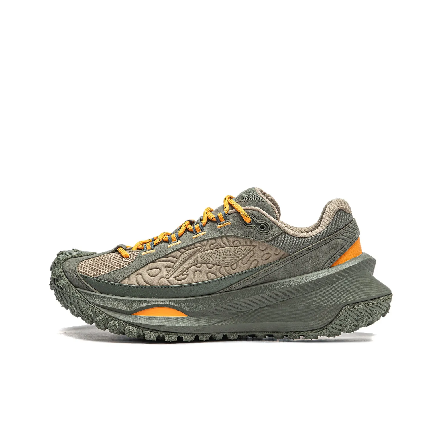 LiNing Cushioning, Wear Resistant Low Top Running Shoes Unisex Snail Smoky Green