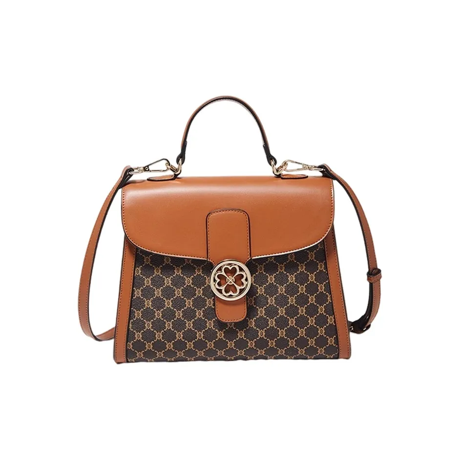 MARINO ORLANDI Сумка из синтетической кожи среднего размера женская кофейного хаки цвета