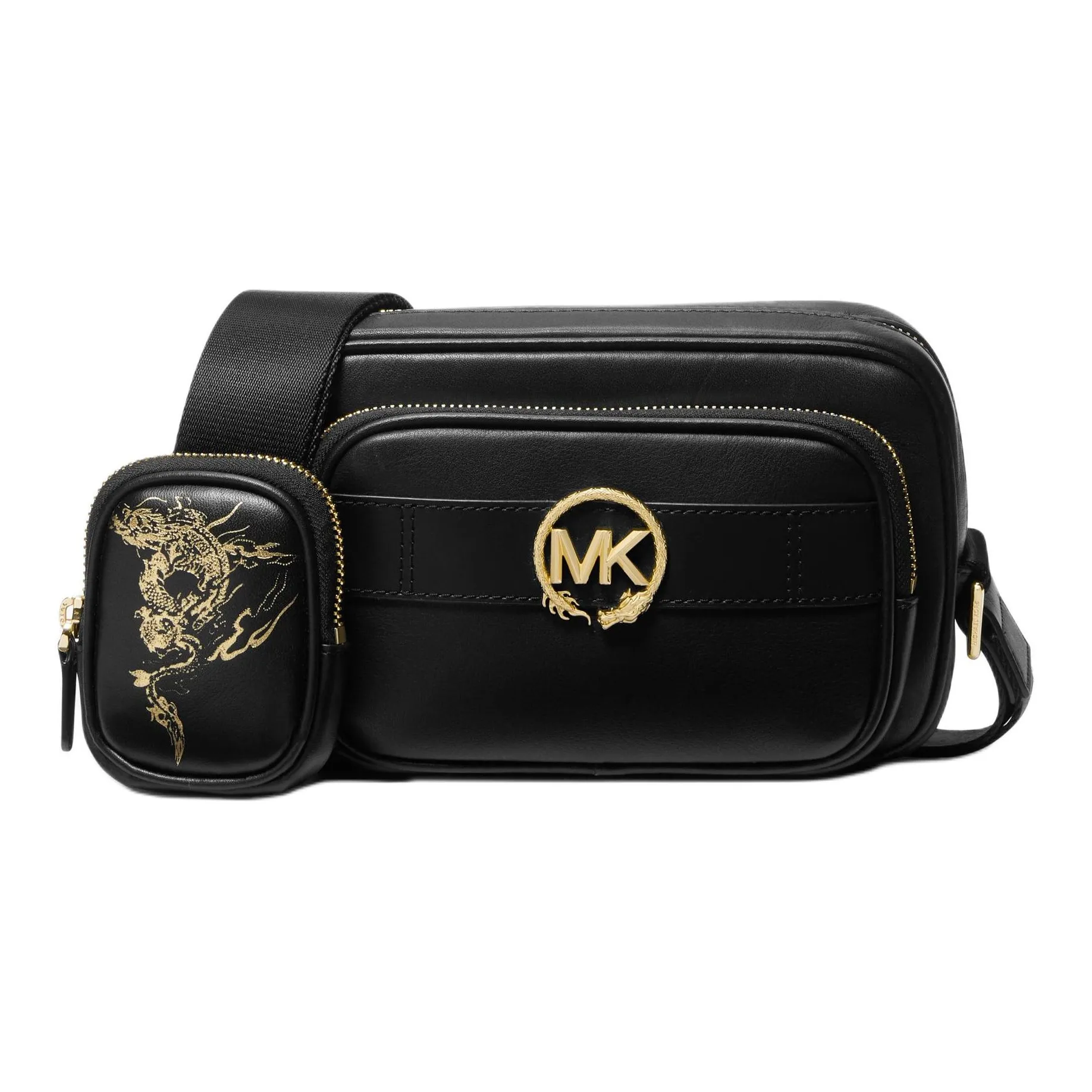 MICHAEL KORS Hudson Коровья кожа Camera Сумка Сумка через плечо Мужской Черный