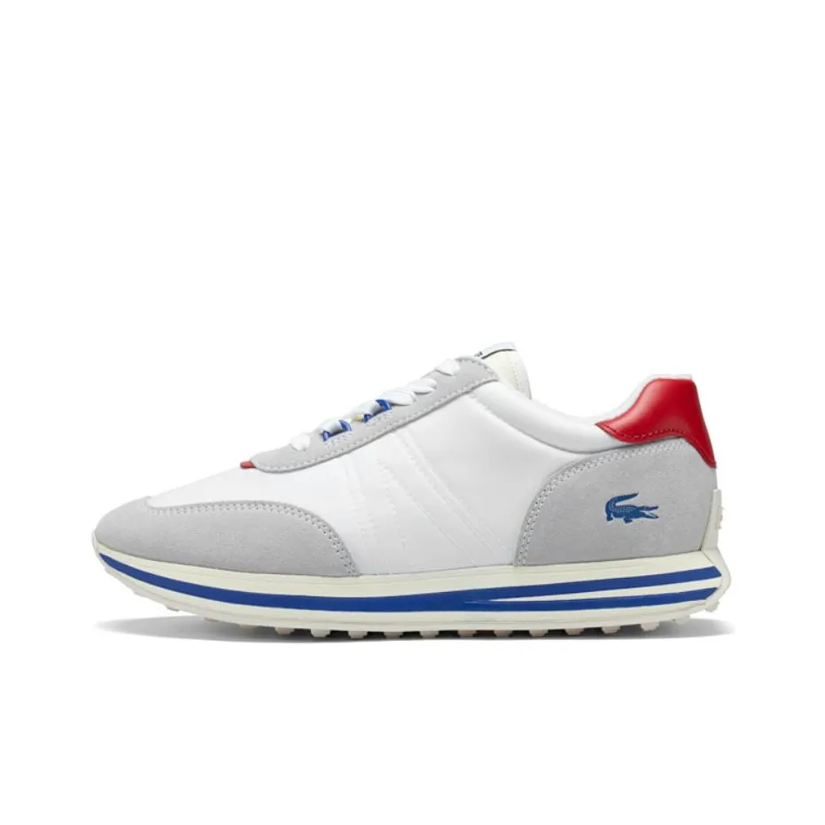 LACOSTE Low Top Casual Shoes Men's White Gray