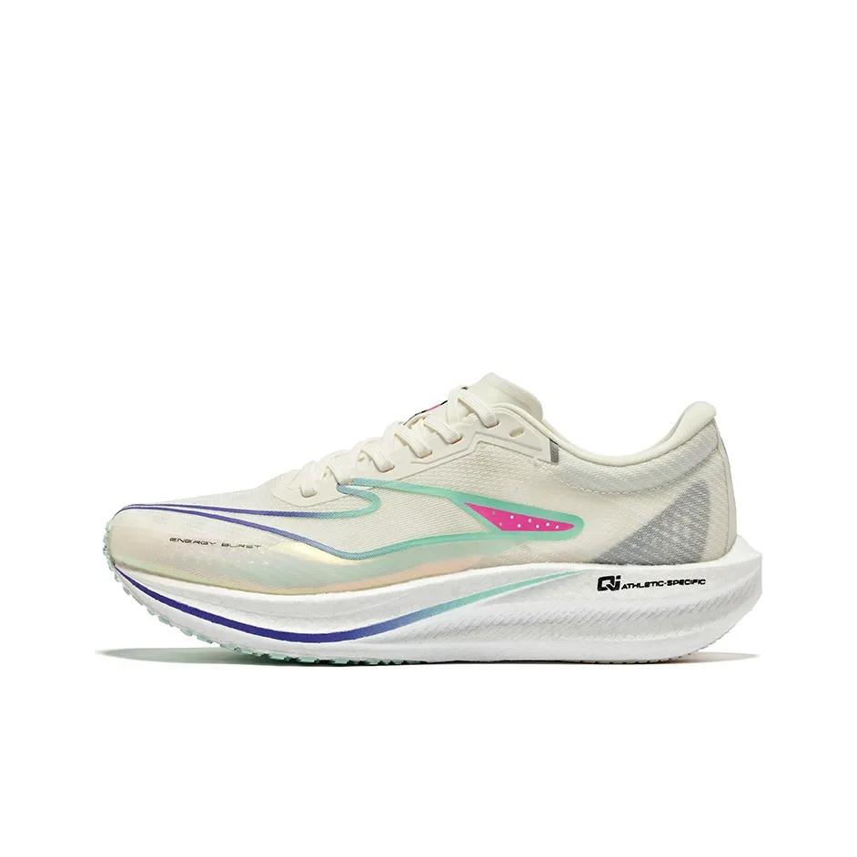 Erke Polar Wind 2.0 Shock Absorbers Rebound Low Top Running Shoes Women's Microcrystal White Green Bamboo Color