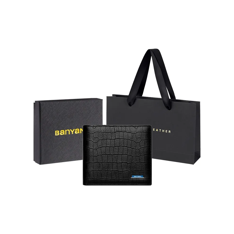 Banyanu Кошелек из коровьей кожи держатель для карт стандартный мужской