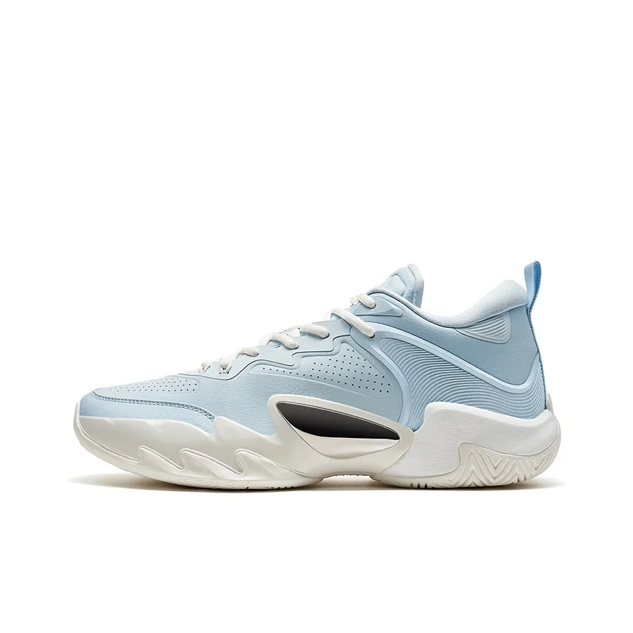 XTEP Against The Sky Generation Basketball Shoes Men's Low Top Ripple Blue/Sail White