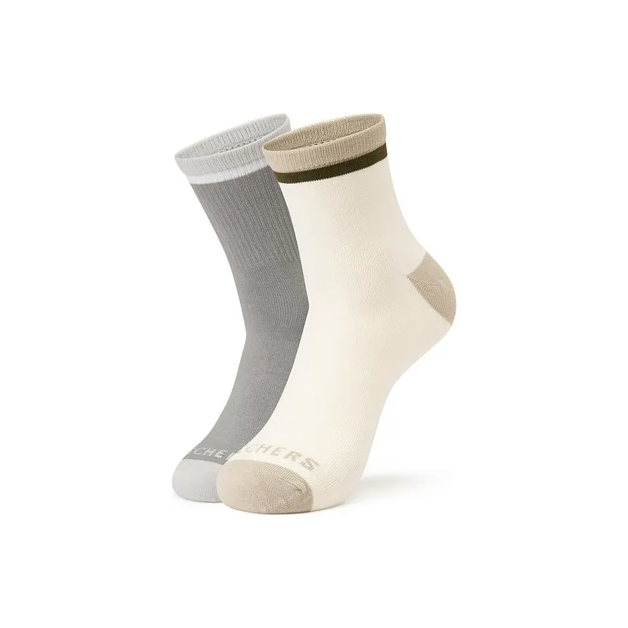 Skechers Colorful Mid Calf Socks Unisex 2 Pack