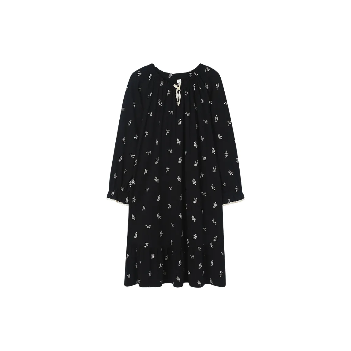 Sha Qian Nightgown Spring And Autumn Season Women's Black