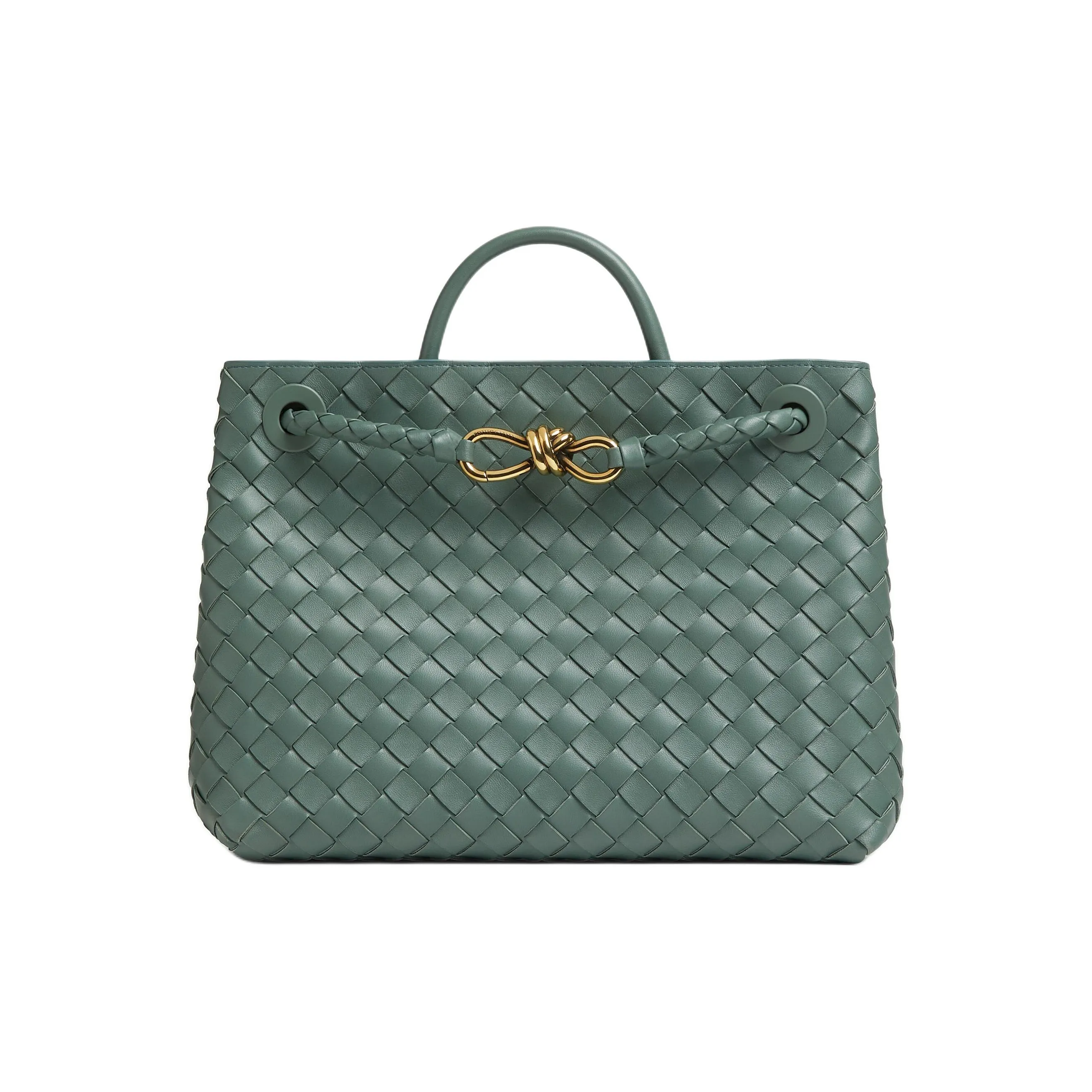 Bottega Veneta Andiamo Series Sheepskin Shoulder Bag, Crossbody Bag, Handbag Medium Size Women's Aloe Vera Green