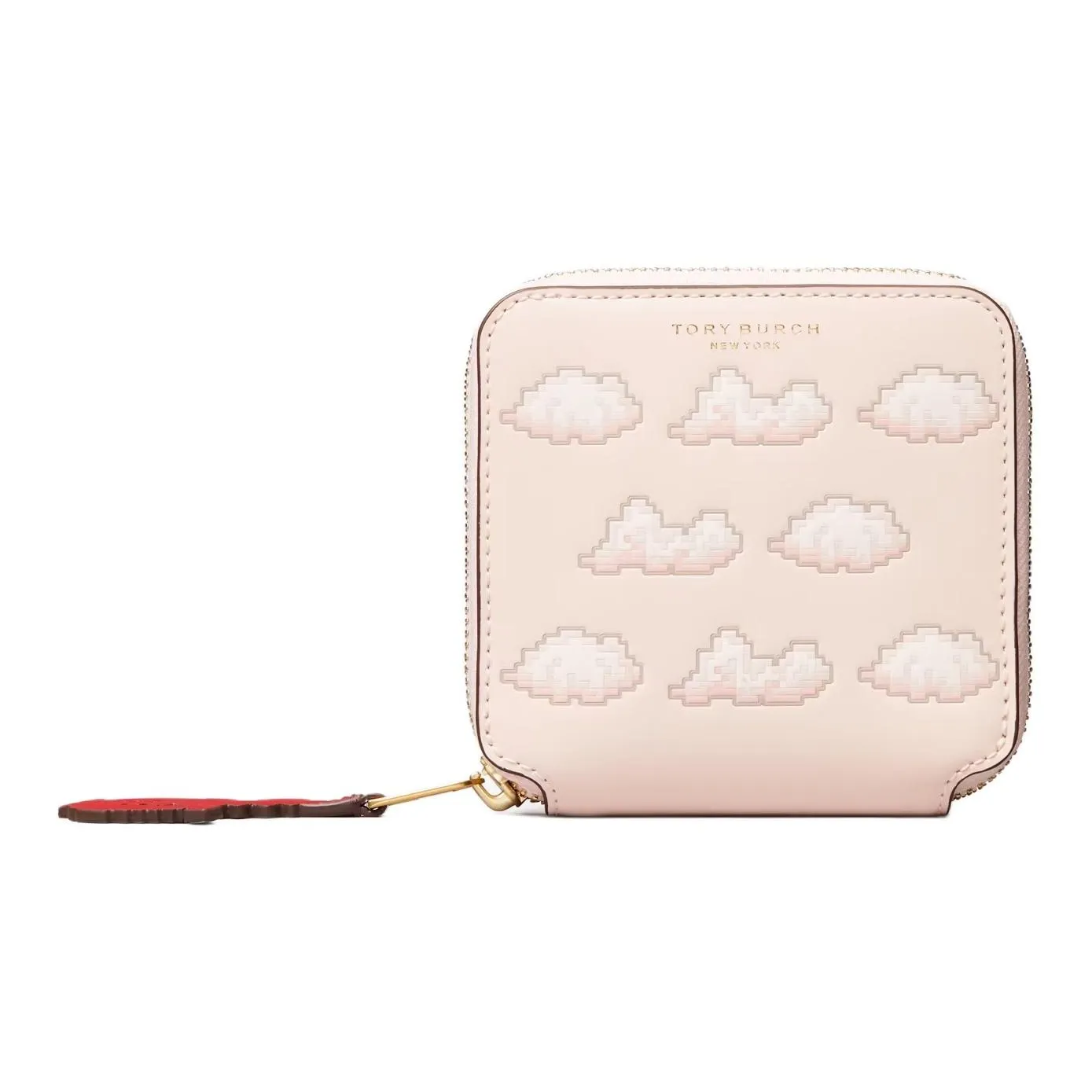 TORY BURCH Cow Leather Card Holder, Wallet Unisex Pink