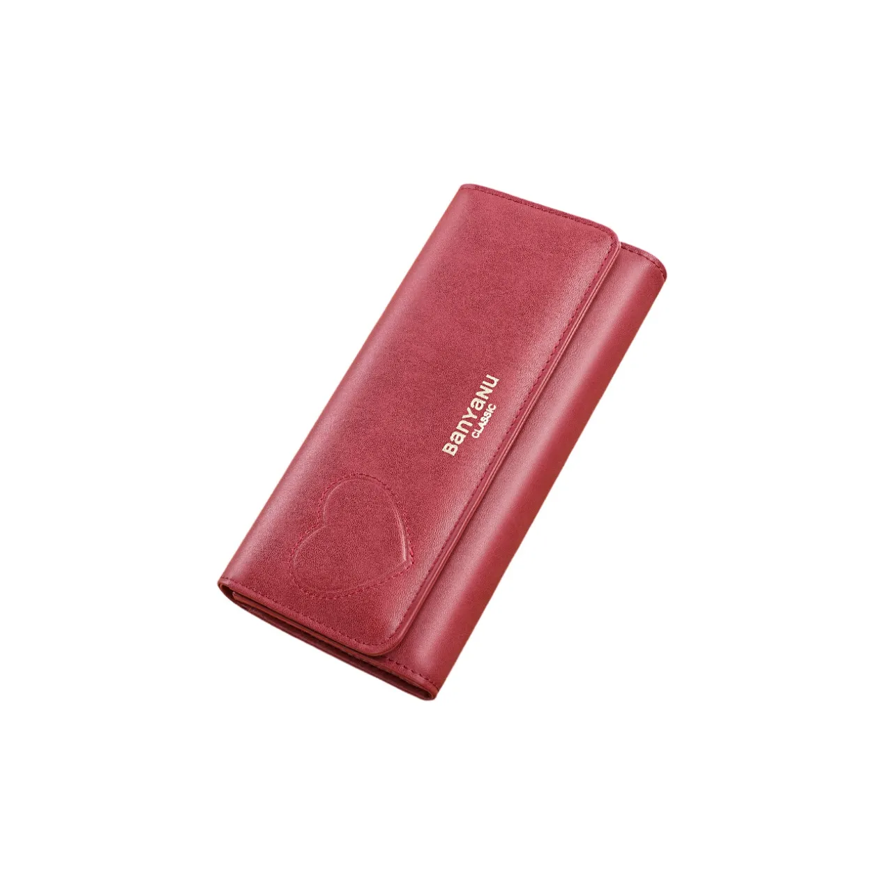 Banyanu Коровья кожа Клатч Кошелек Стандартный Женский Glamor Фиолетовый Бургунди Элегантный Черный Мода Коричневый Рубиновый Красный