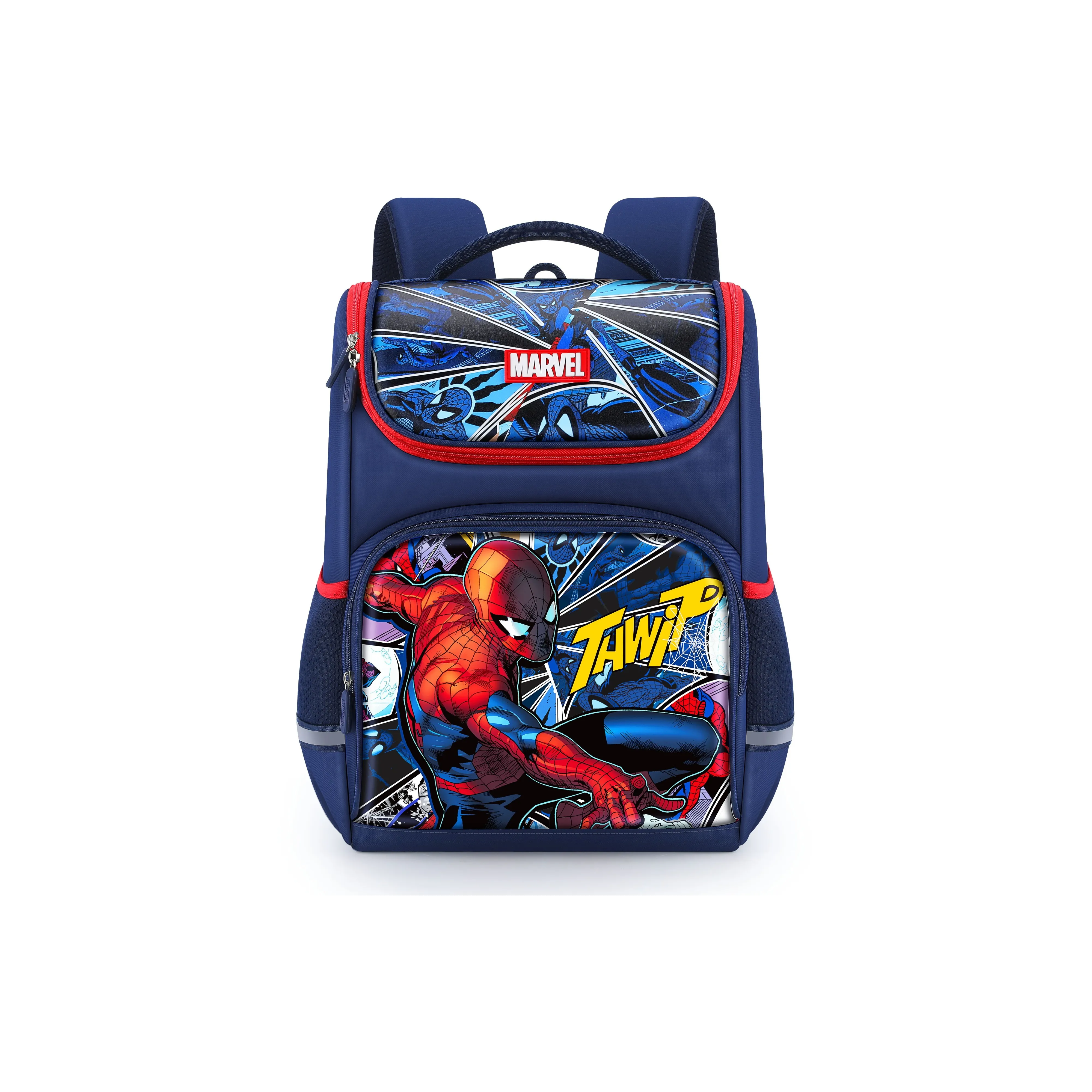 Disney Spider MAN Series Водонепроницаемый полиэстер Рюкзак Студенческий рюкзак Маленький Детский Темно-синий