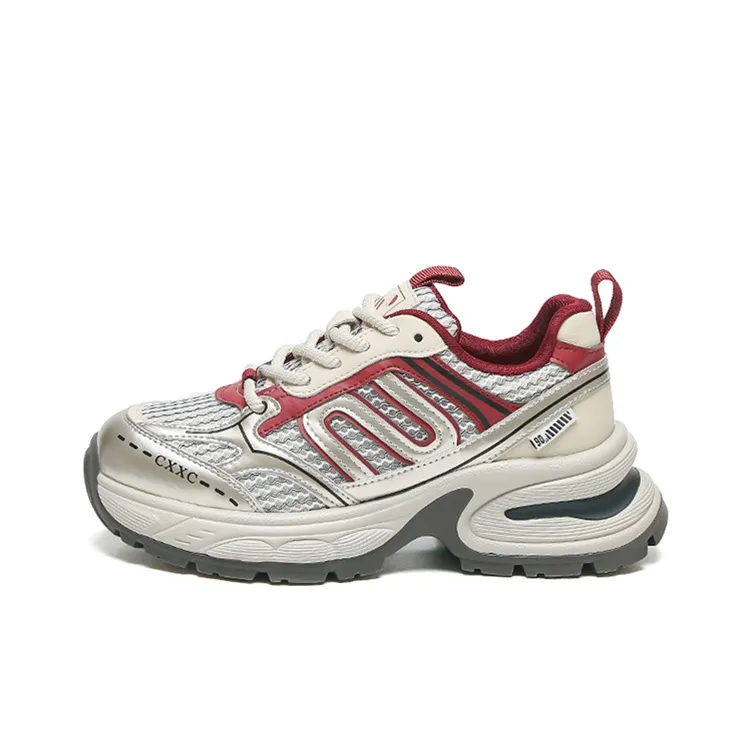 WOOS BOBO Cushioning, Slip Resistant, Breathable, Supportive, Lightweight Low Top Chunky Sneakers Women's