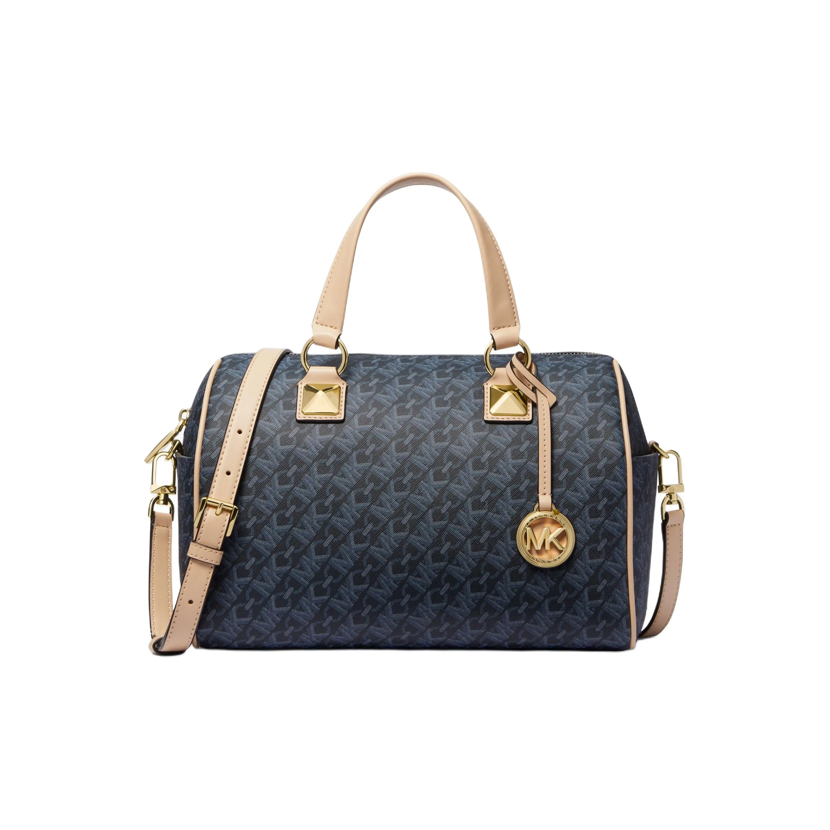 MICHAEL KORS Grayson Искусственная кожа Сумка через плечо Сумка среднего размера Женская Темно-синяя