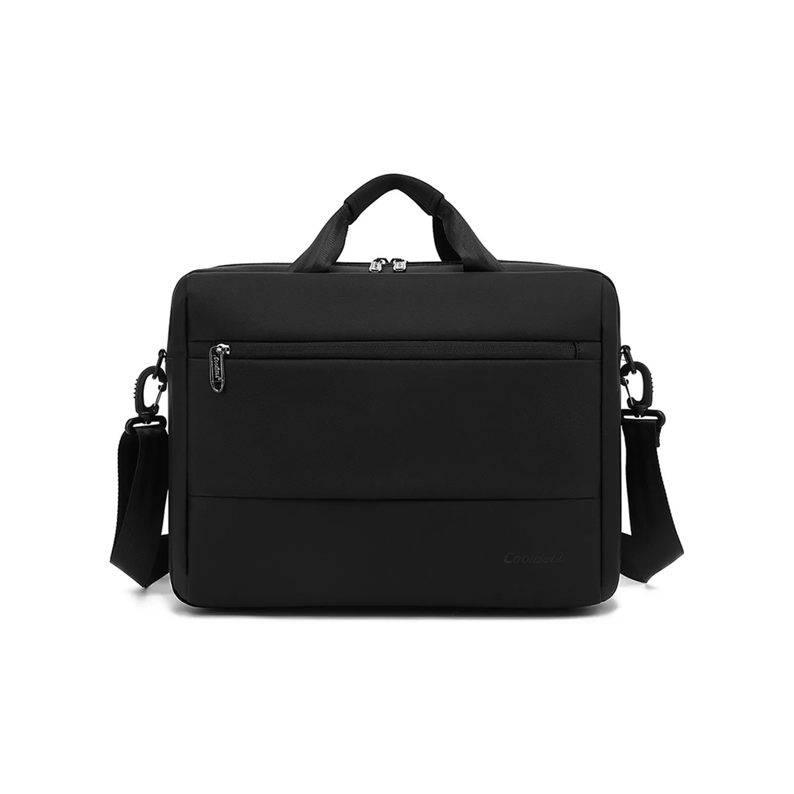 COOLBELL Polyester Briefcase Business One Shoulder Handbag Men's Black