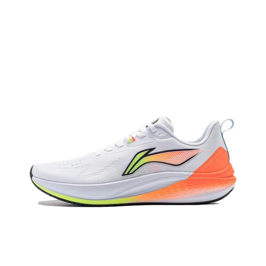 LiNing Red Hare 7 Cushioning, Slip Resistant, Lightweight Low Top Marathon Running Shoes Men's White