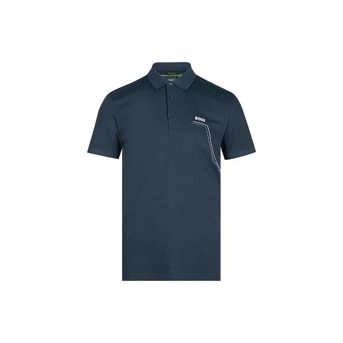 Boss HUGO BOSS Logo Print Short Sleeved Polo Shirt